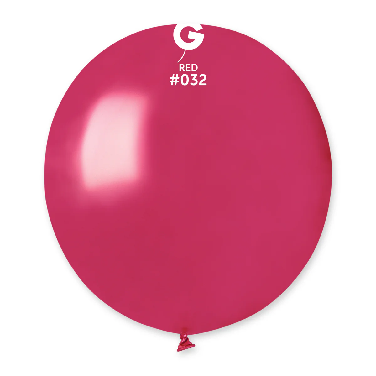 19" Gemar Latex Balloons (Bag of 25) Metallic Berry Red