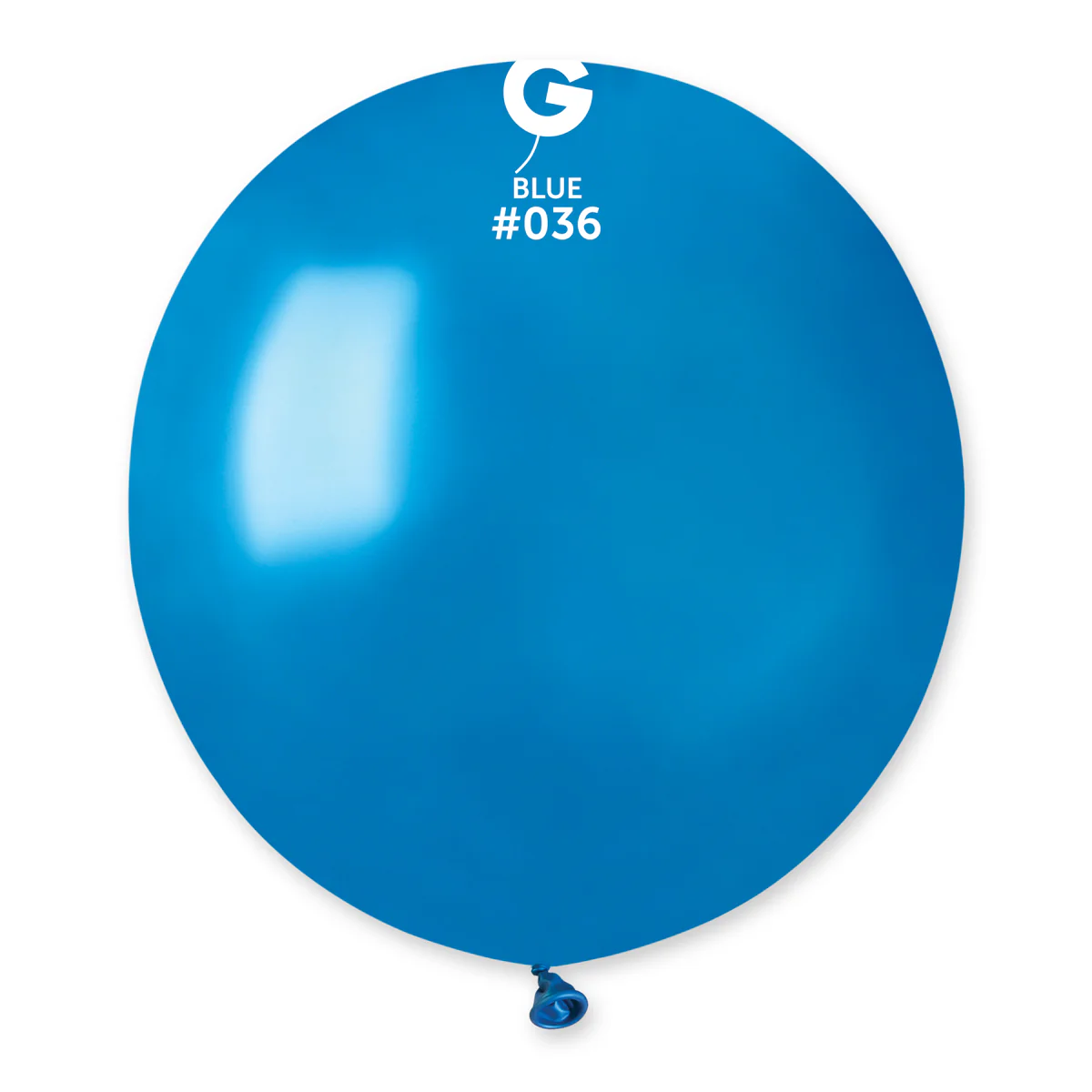 19" Gemar Latex Balloons (Bag of 25) Metallic Blue