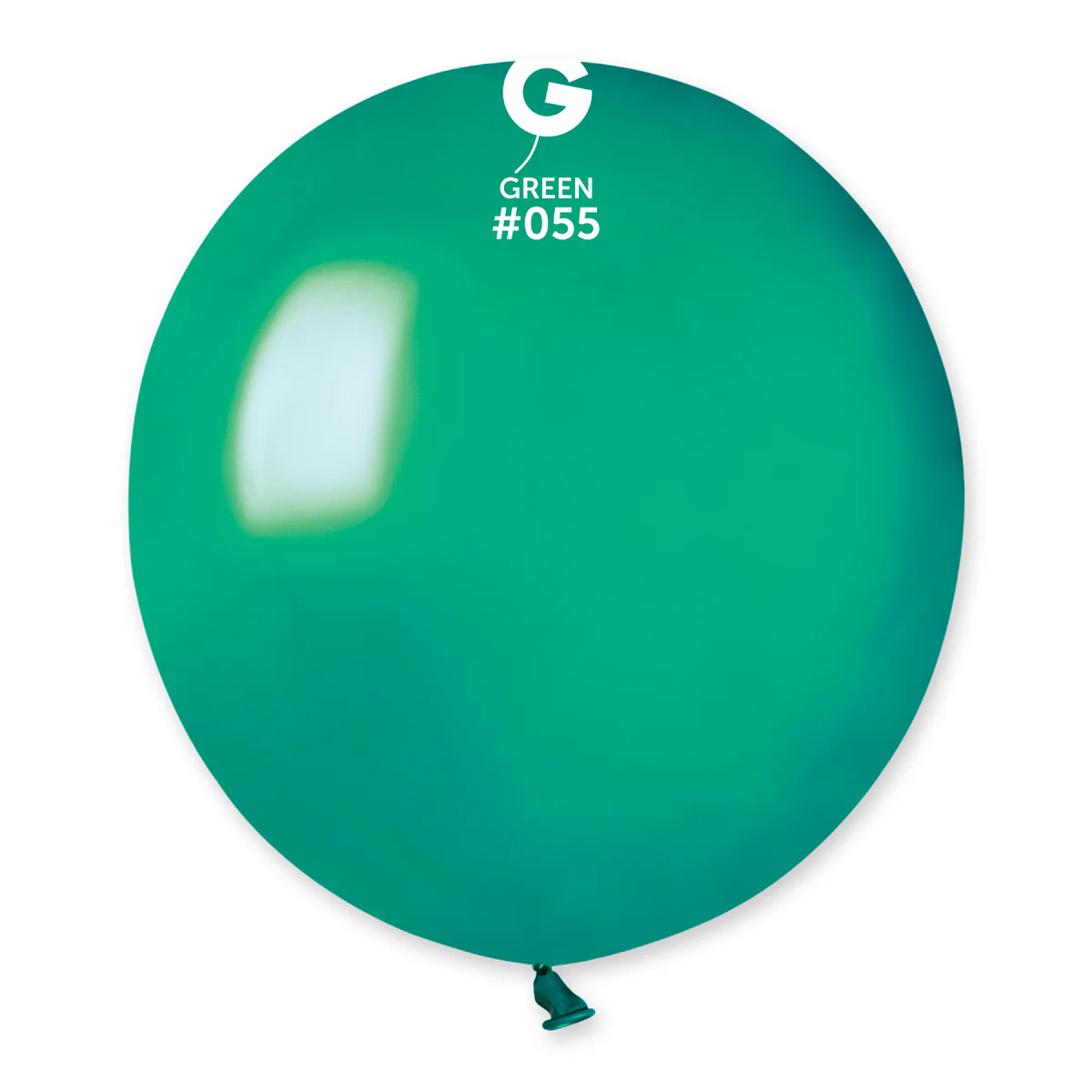 19" Gemar Latex Balloons (Bag of 25) Metallic Green