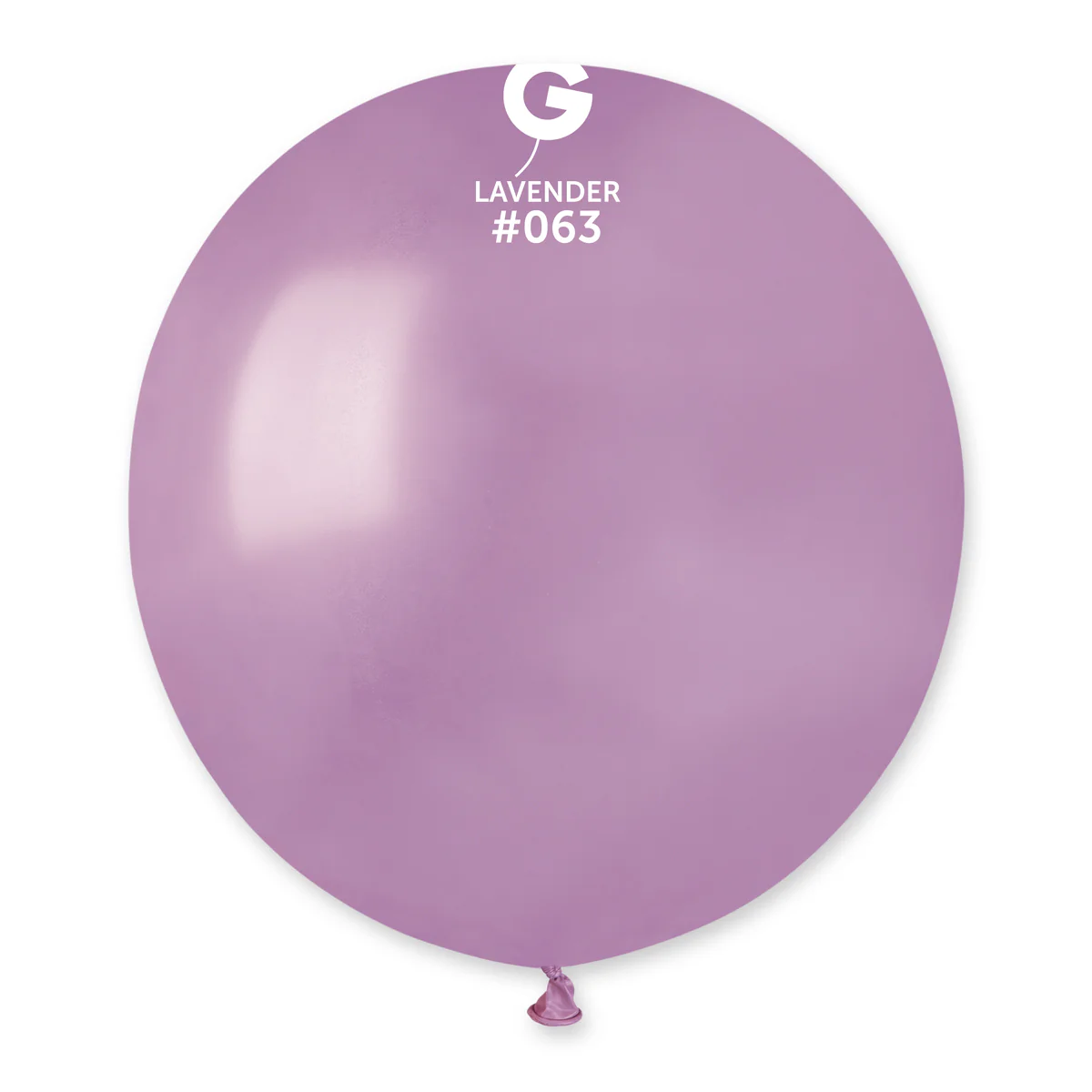 19" Gemar Latex Balloons (Bag of 25) Metallic Lavender