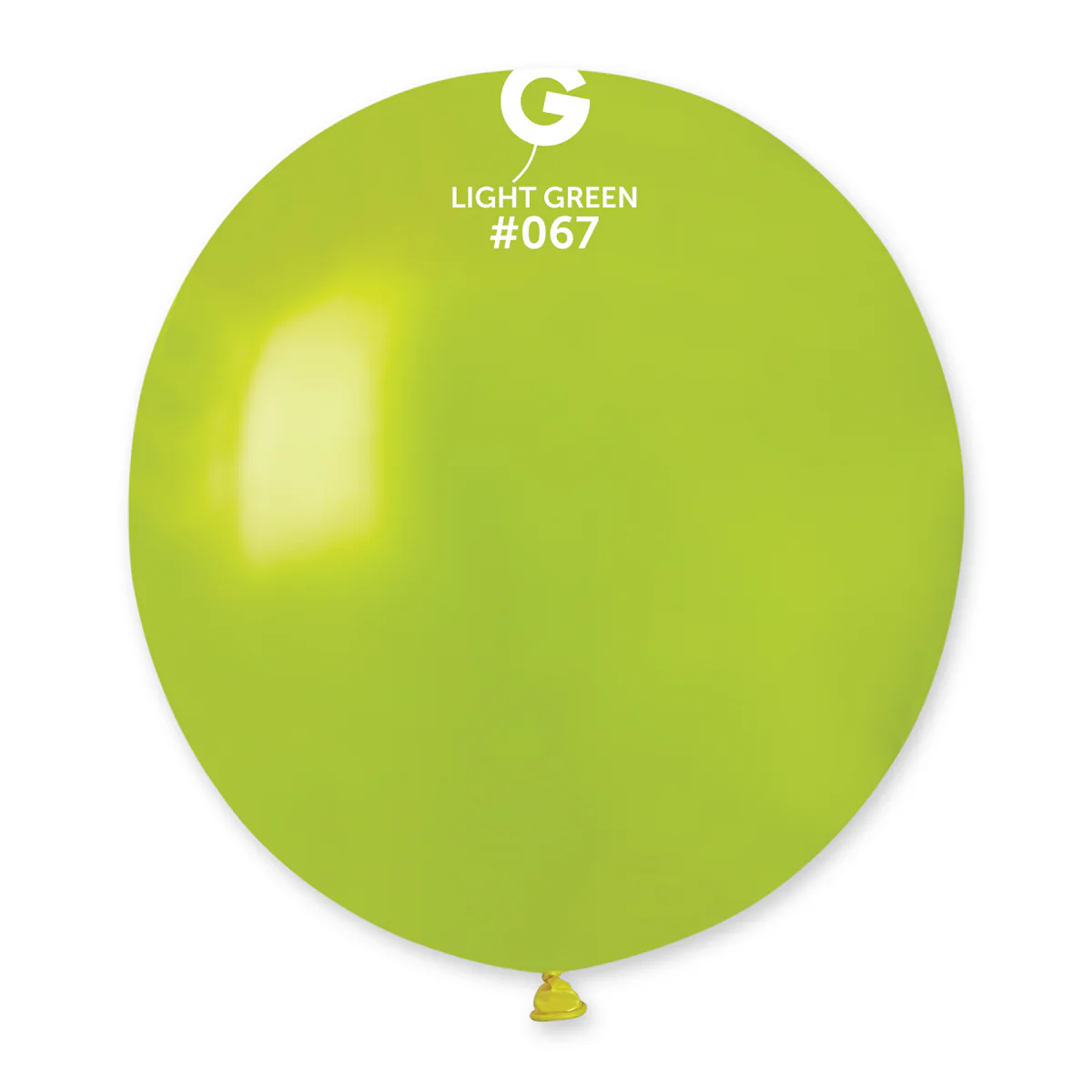19" Gemar Latex Balloons (Bag of 25) Metallic Light Green