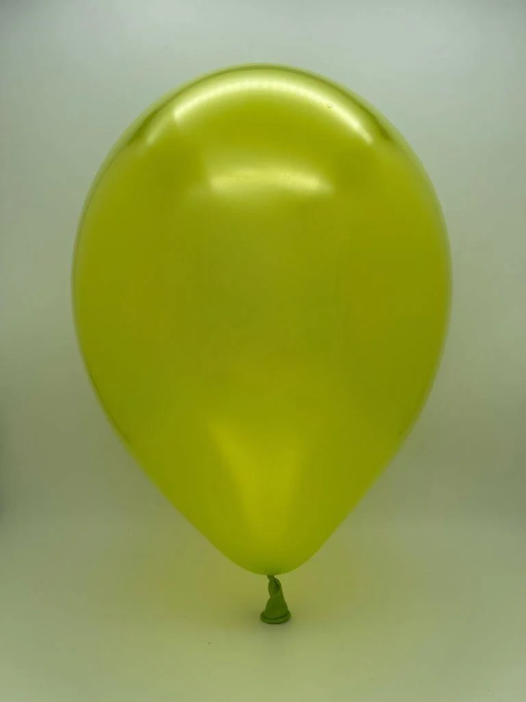 19" Gemar Latex Balloons (Bag of 25) Metallic Light Green - Image 2