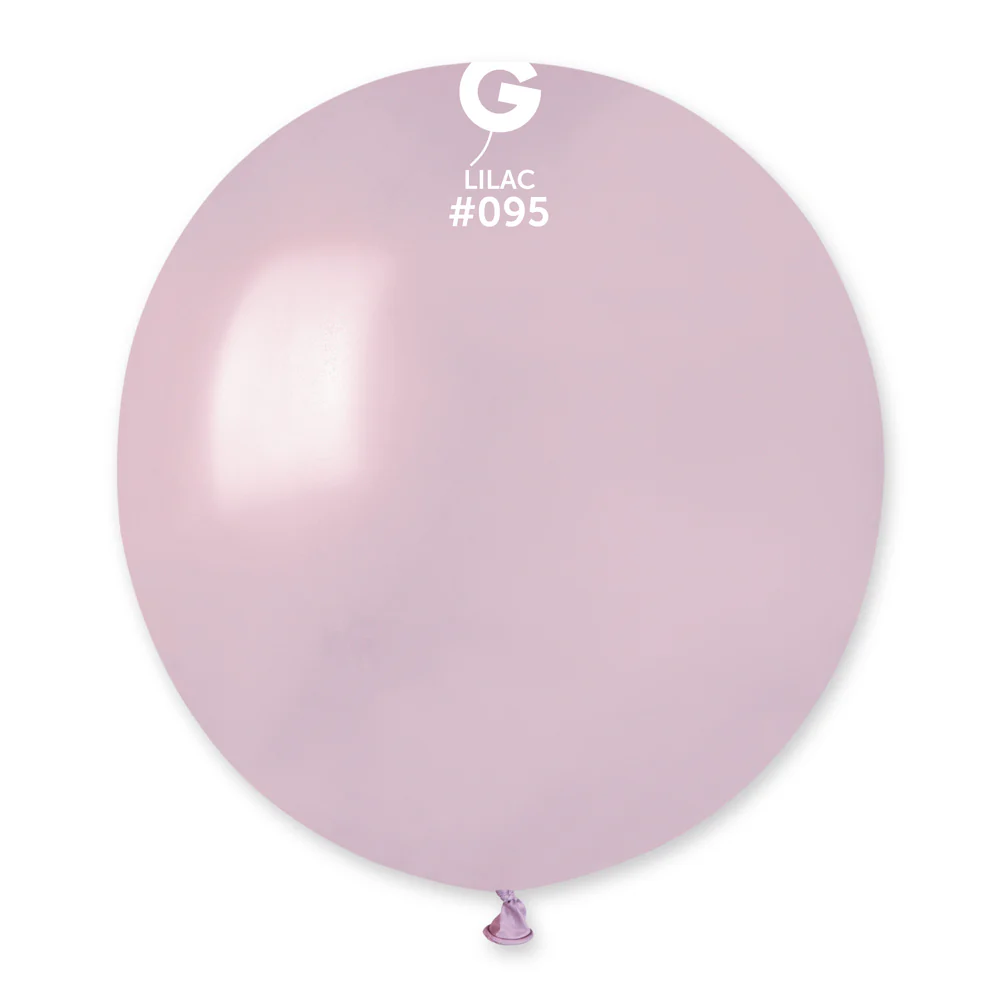 19" Gemar Latex Balloons (Bag of 25) Metallic Lilac