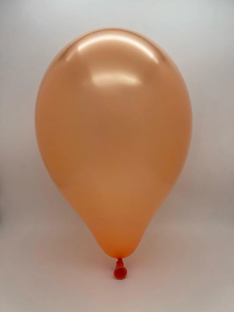 19" Gemar Latex Balloons (Bag of 25) Metallic Orange - Image 2