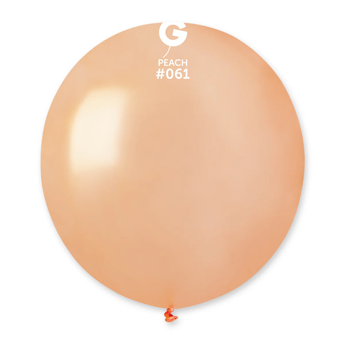 19" Gemar Latex Balloons (Bag of 25) Metallic Peach