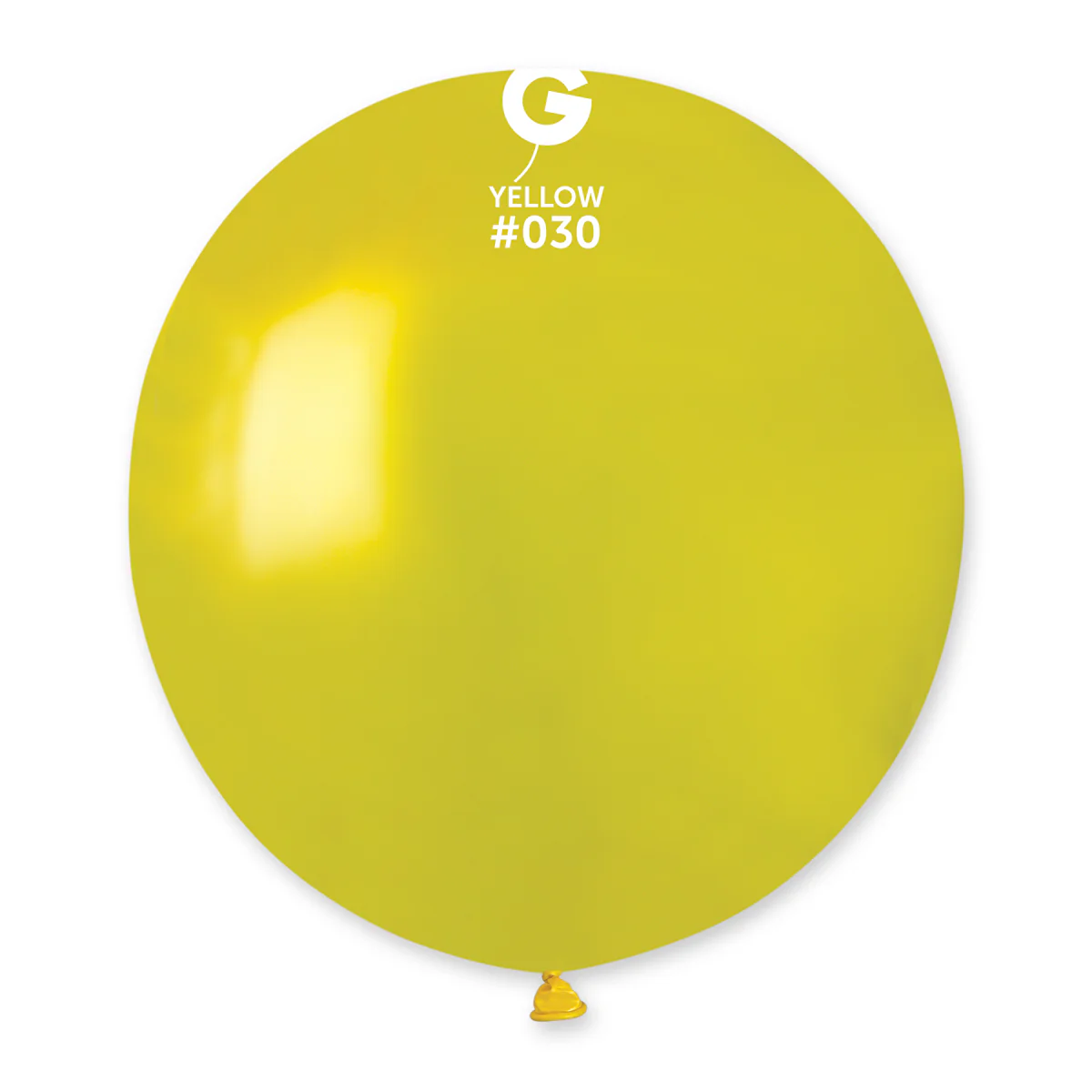 19" Gemar Latex Balloons (Bag of 25) Metallic Yellow