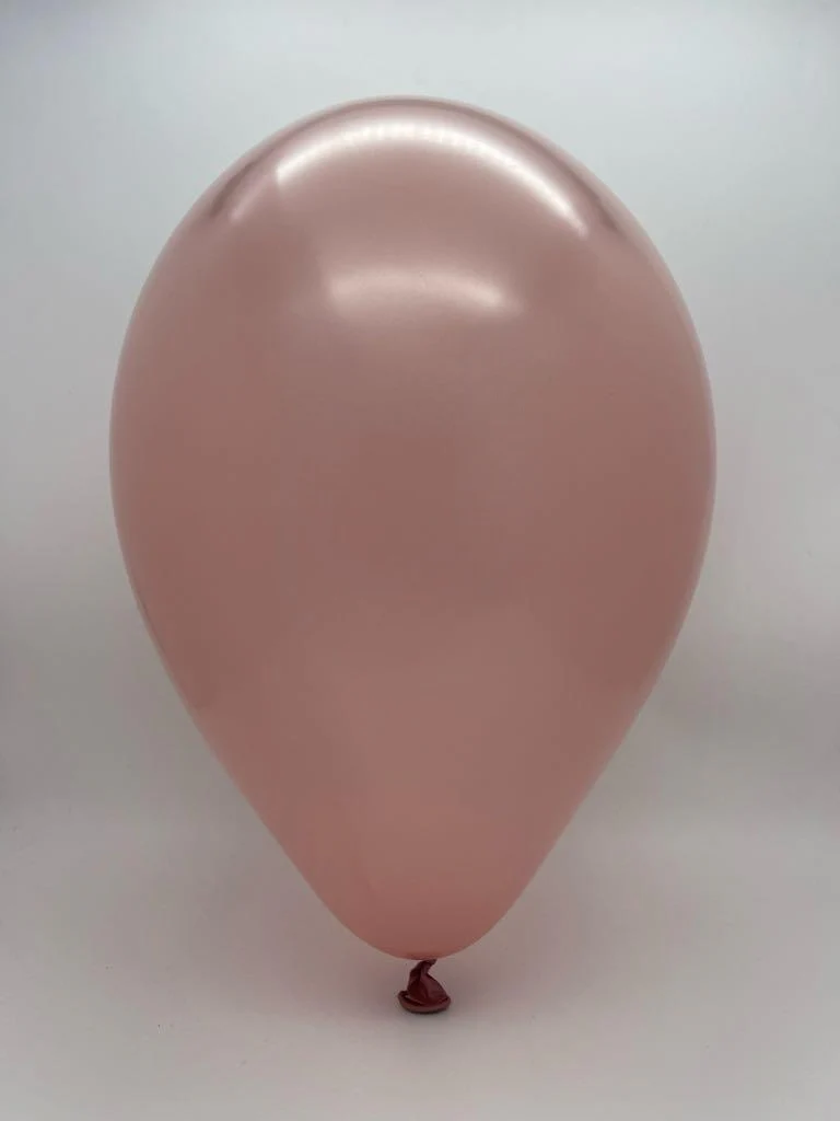 19" Gemar Latex Balloons (Bag of 25) Metallic Rose Gold - Image 2