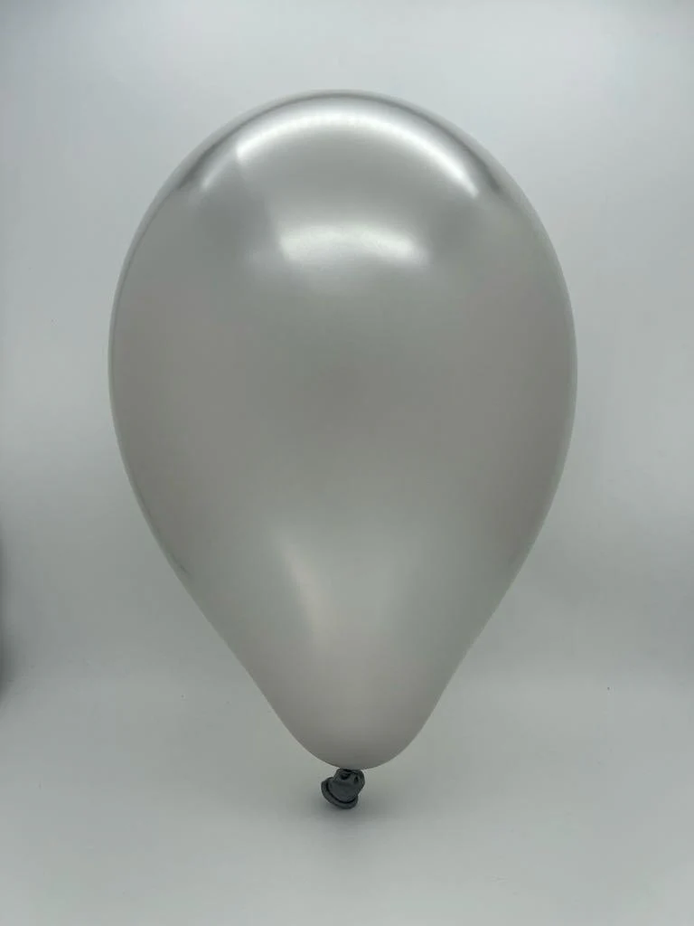 19" Gemar Latex Balloons (Bag of 25) Metallic Silver - Image 2