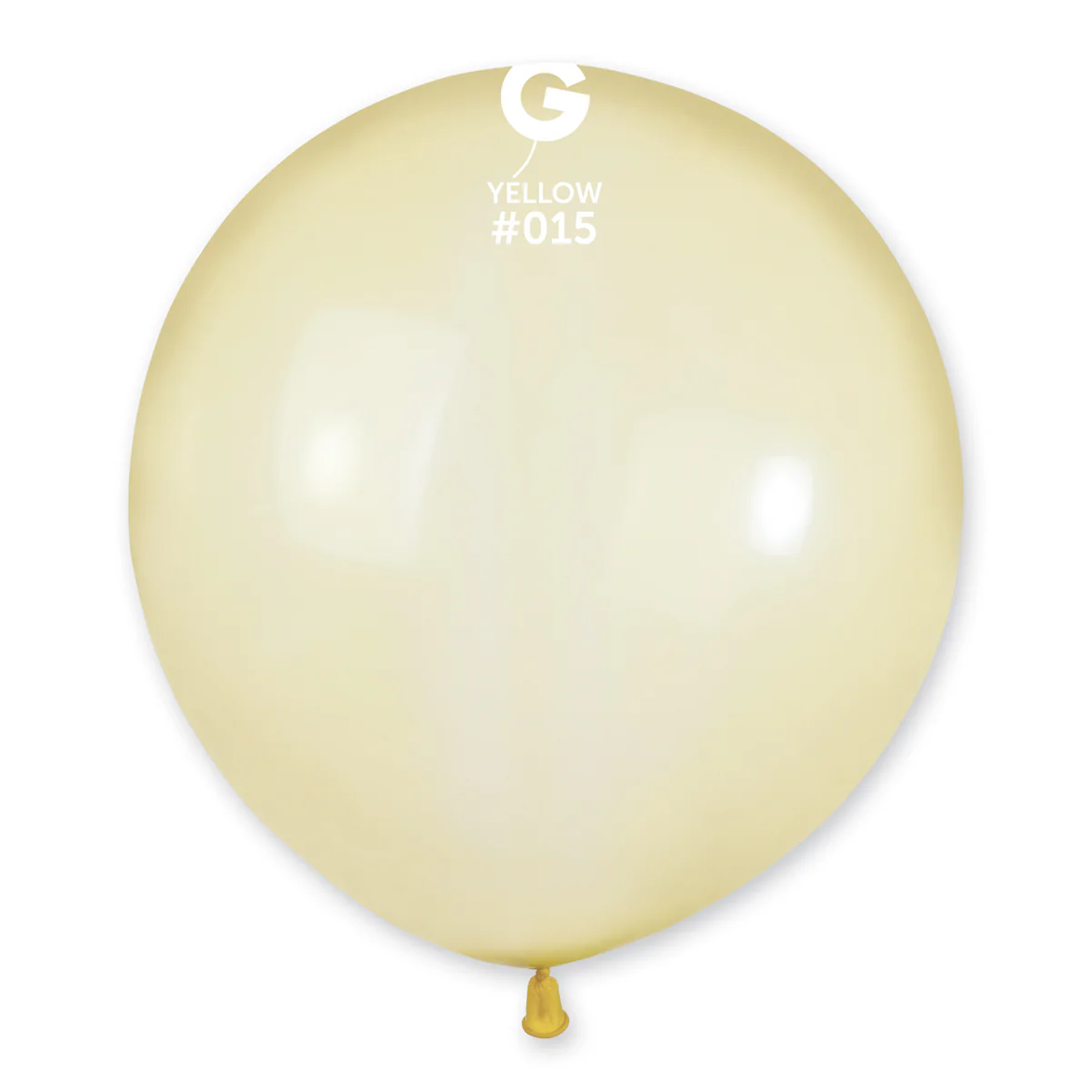 19" Gemar Latex Balloons (Bag of 25) Rainbow Pastel Crystal Yellow