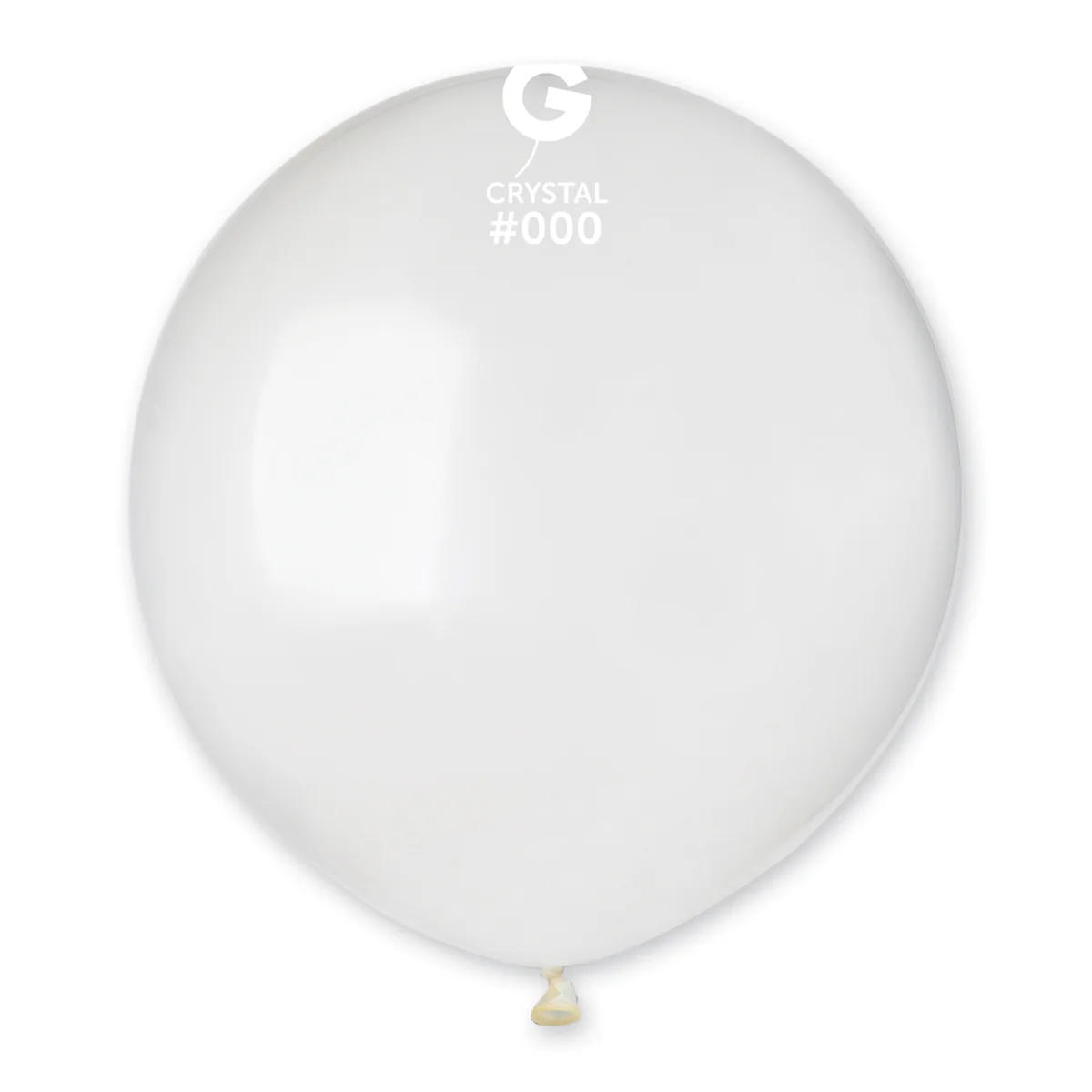 19" Gemar Latex Balloons (Bag of 25) Standard Crystal Clear