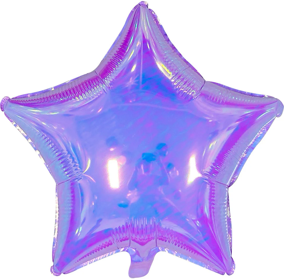 19" Airfill Decor Only Pearl Lustrous Iridescent Purple Star Balloon