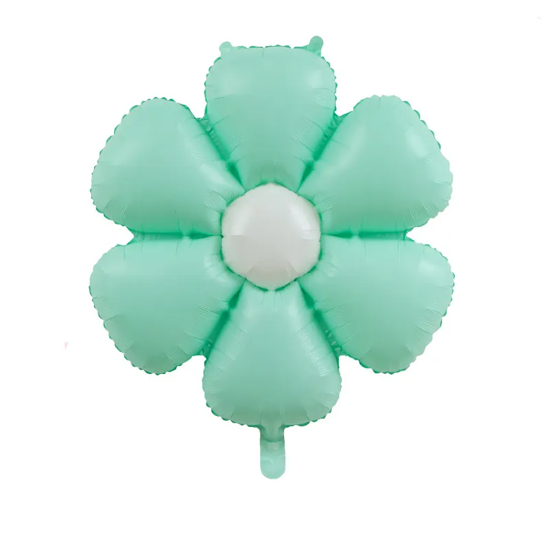 19" Airfill Macaron Color Green Daisy Flower Balloon