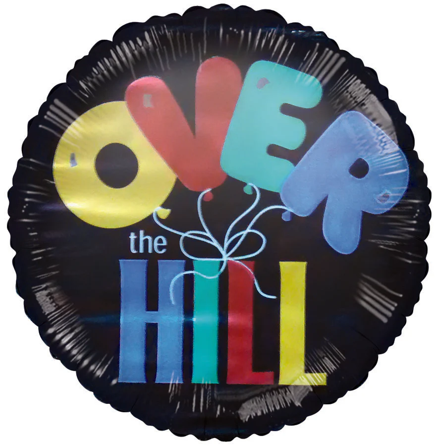 2" Airfill Only (Sticks Sold Separately) Over The Hill Ballons Black Balloon