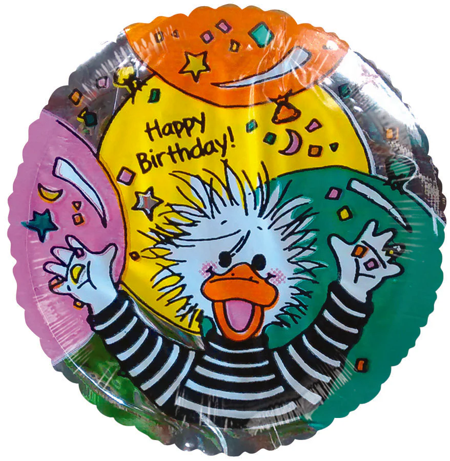 2" Airfill Only (Sticks Sold Separately) Suzy Zoo Happy Birthday Balloon