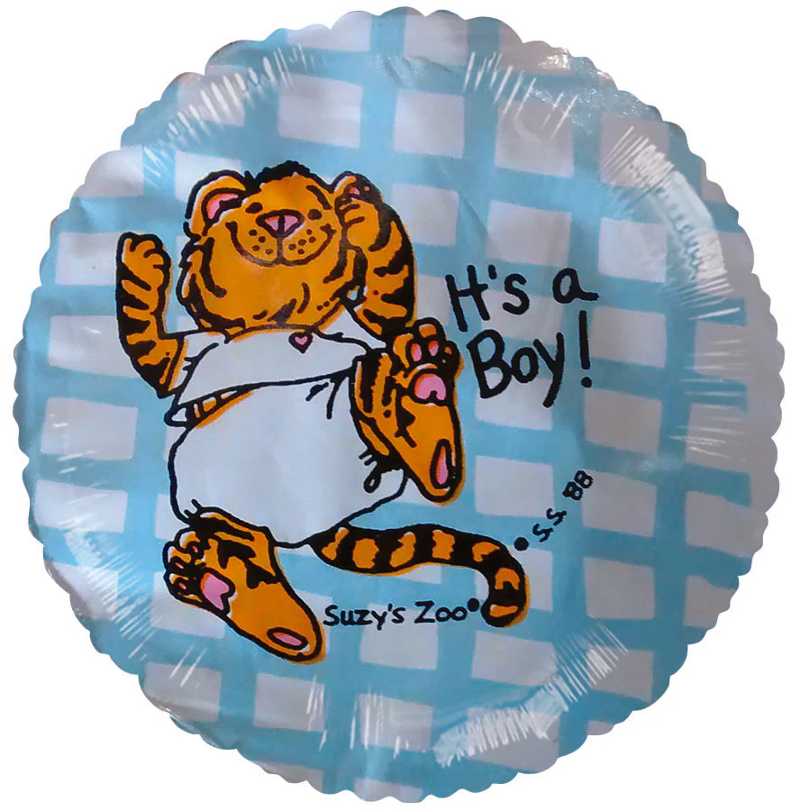 2" Airfill Only (Sticks Sold Separately) Suzy Zoo It's a Boy Balloons