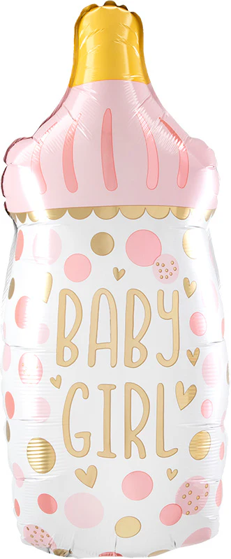 20" Baby Girl Bottle Foil Balloon