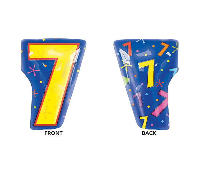 20" Junior Shape 7 Multi-Color Balloon