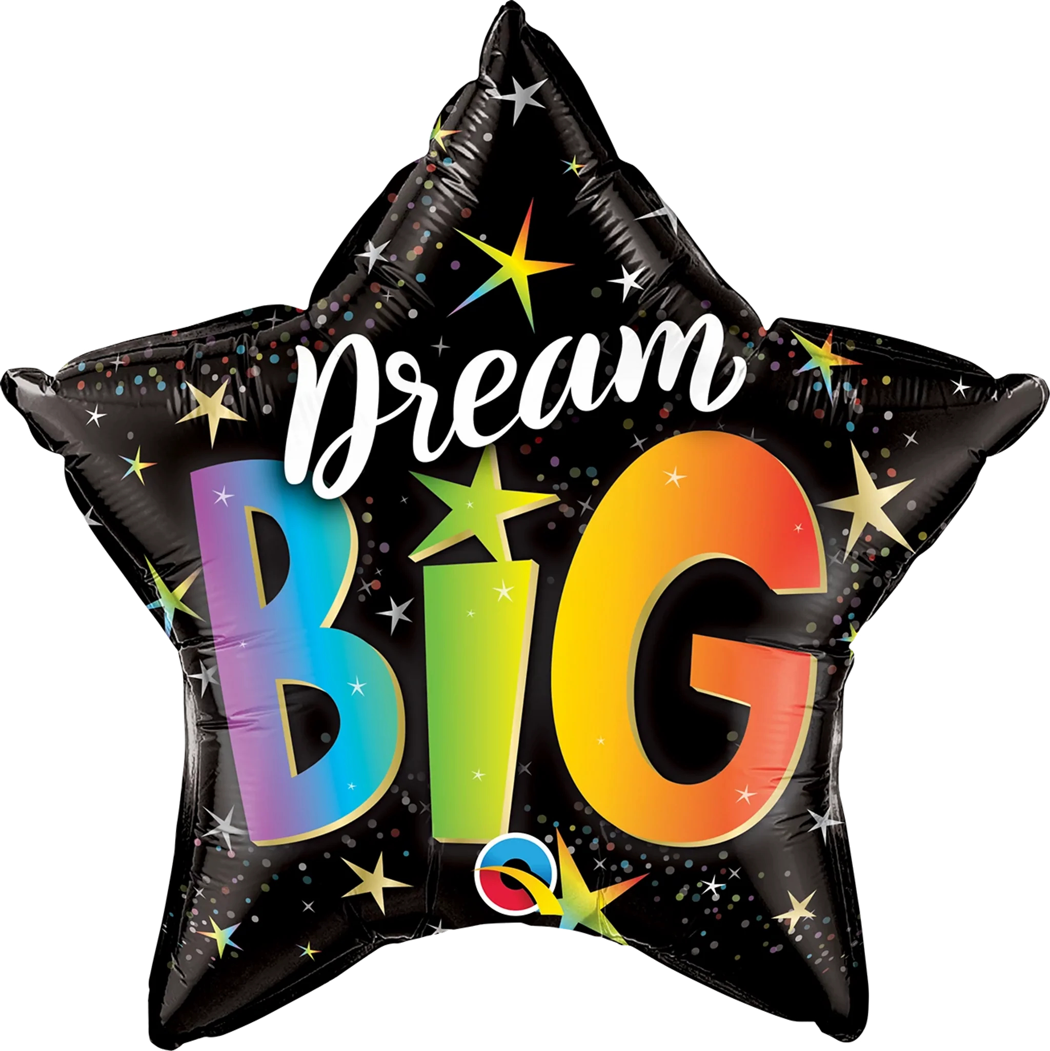 20" Star Dream Big Rainbow Stars Foil Balloon