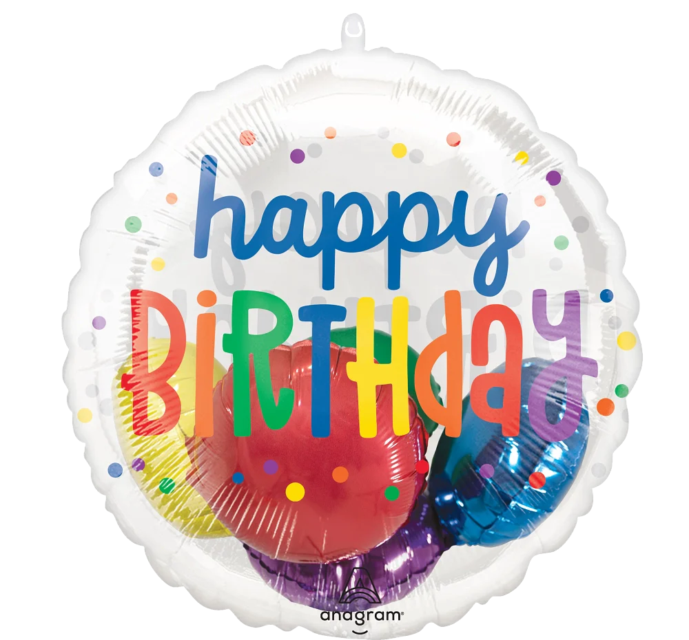 20" Insider Rainbow Birthday Foil Balloon