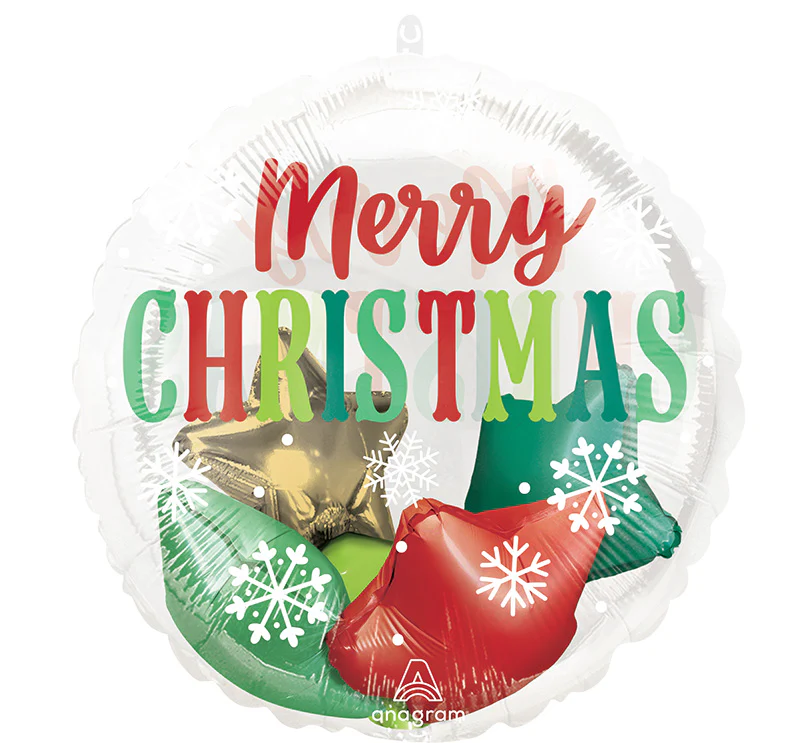 20" Insiders North Pole Express Snowflakes Foil Balloon