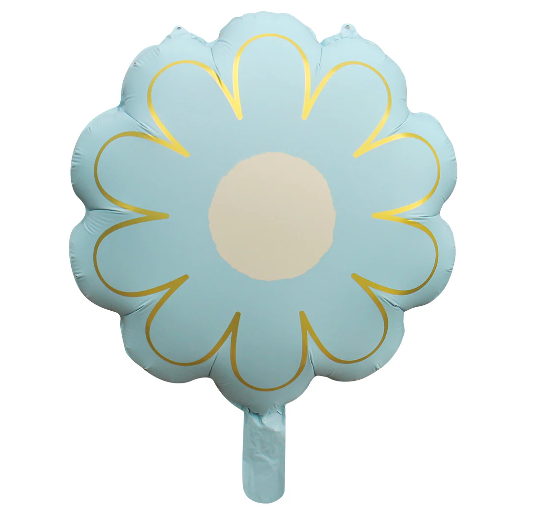 20" Matte Daisy Flower Foil Balloon Blue