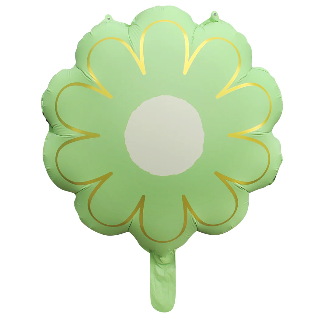 20" Matte Daisy Flower Foil Balloon Green