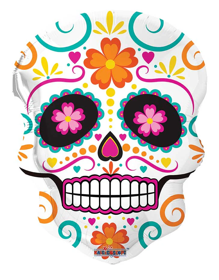 20" Sugar Skull Gellibean Balloon