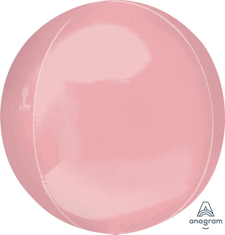 21" (May Inflate Larger) Jumbo Pastel Pink Orbz Foil Balloon