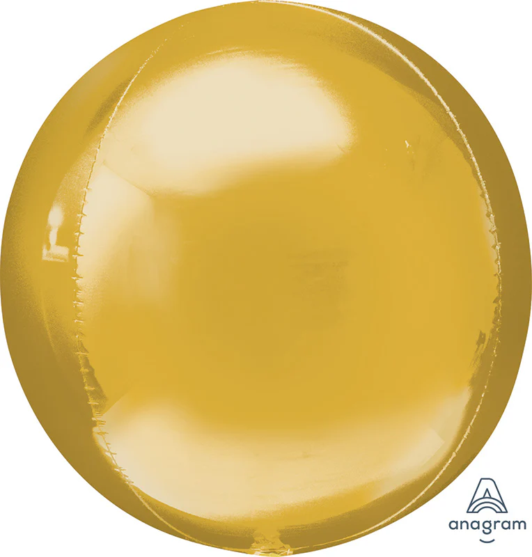 21" (May Inflate Larger) Jumbo Gold Orbz Foil Balloon