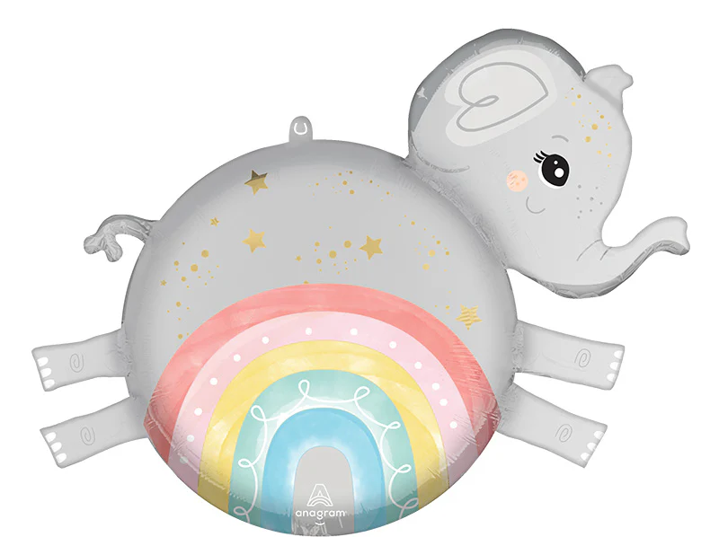 21" Roly Polies Satin Baby Elephant Foil Balloon