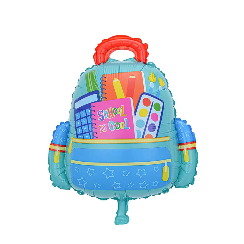 21" School is Cool Blue Backpack Foil Balloon