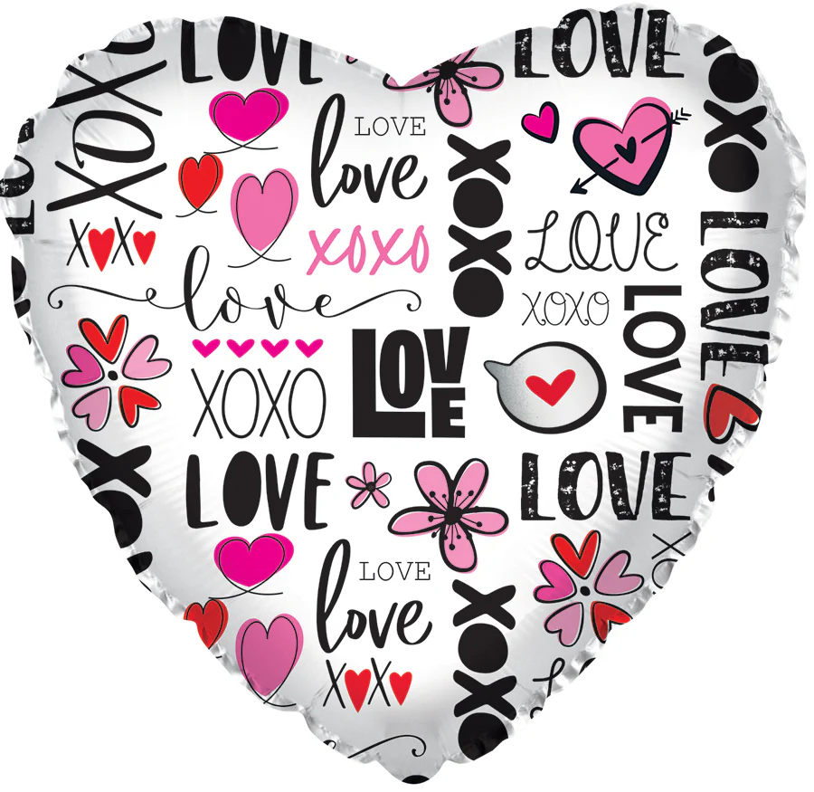 17" Love Talk Foil Balloon