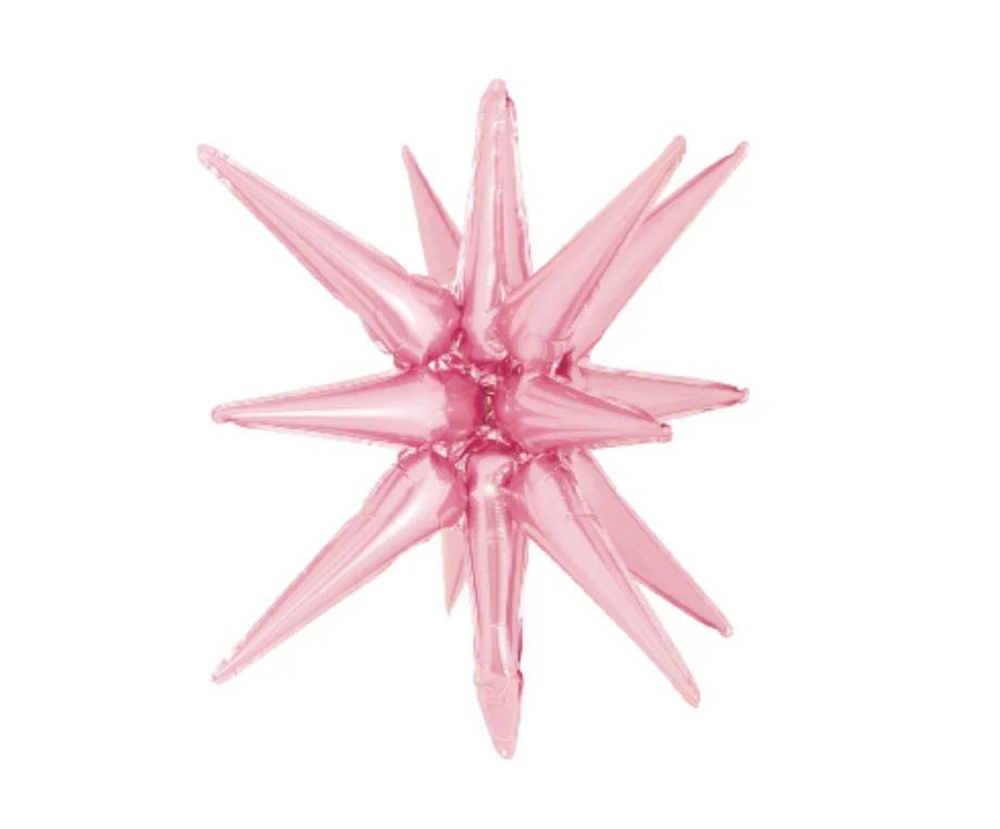 22" Airfill Decor Only Decochamp Brand Starburst Baby Pink Foil (One Piece) Balloon