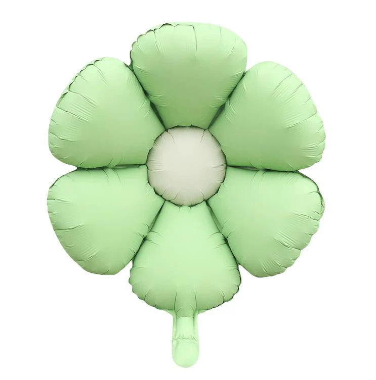 22" Matte Green Flower Foil Balloon
