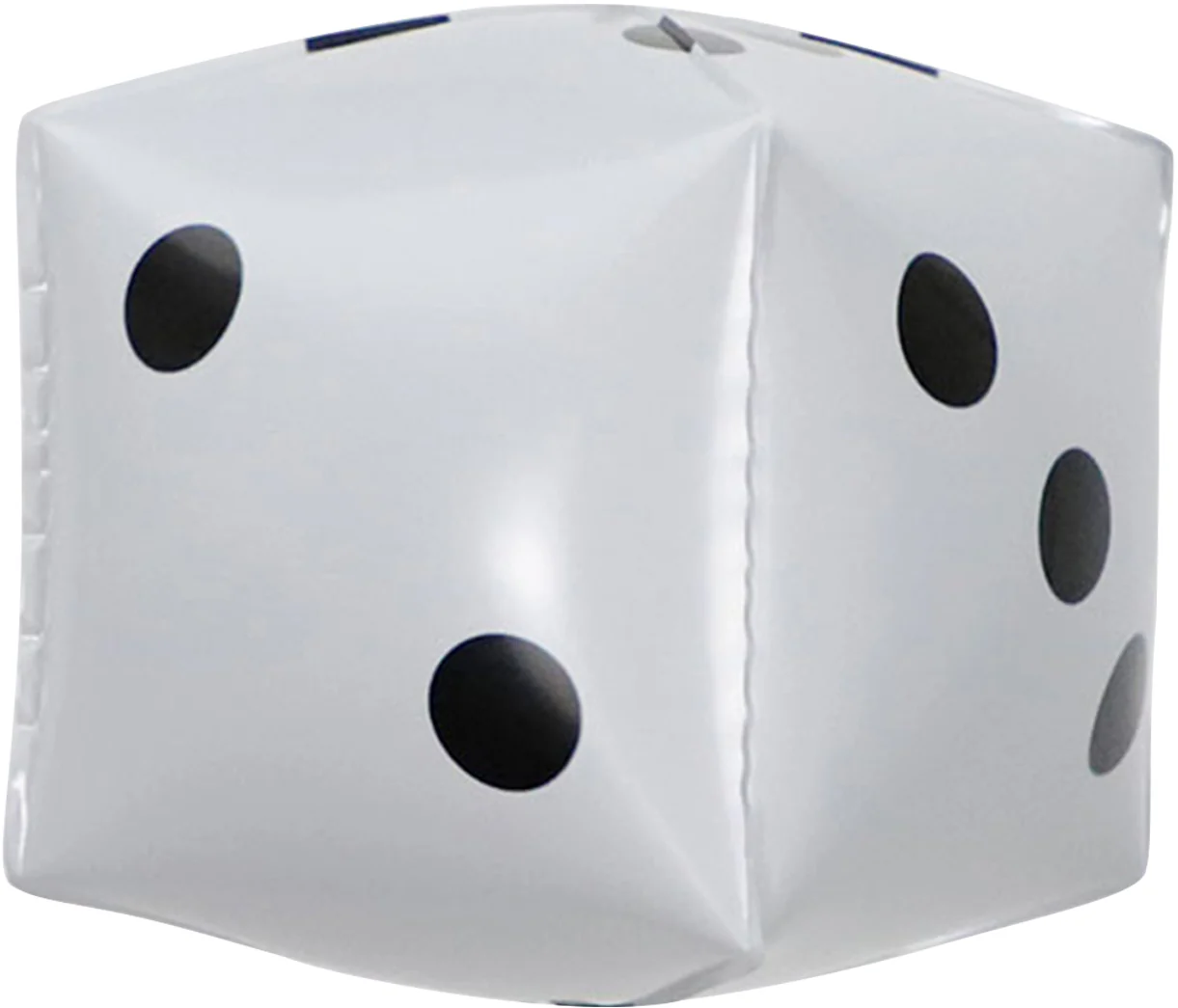 22" White Dice Casino Foil Balloon