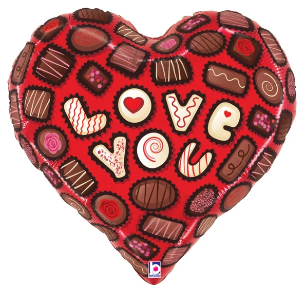 23" Foil Shape Love You Chocolates Foil Balloon