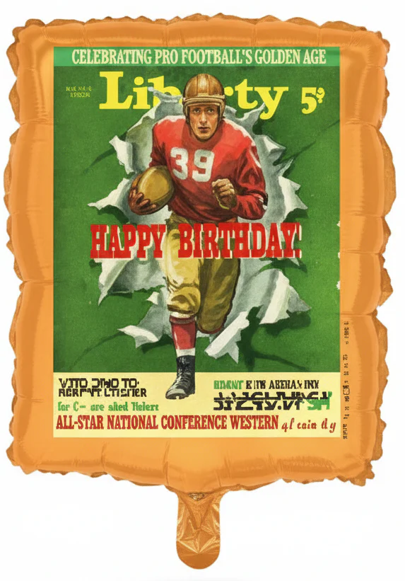 23" Liberty Happy Birthday Football Hero Balloon