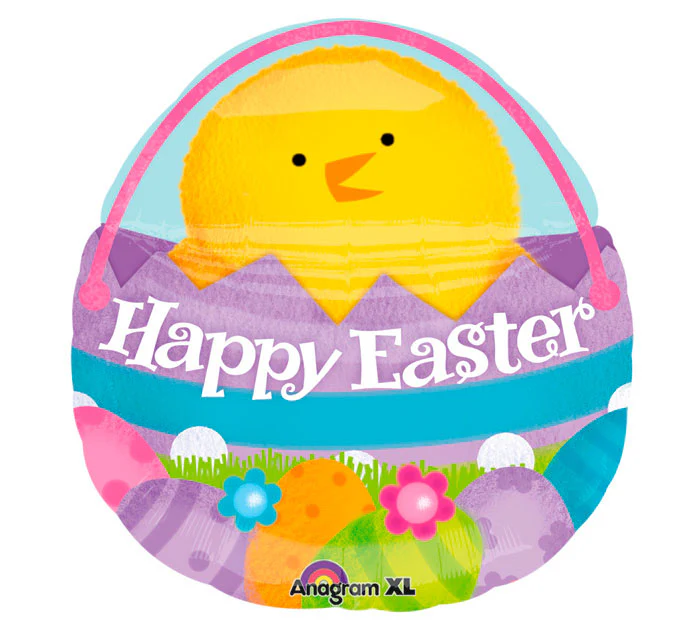 23" SuperShape Chick in Basket Balloon