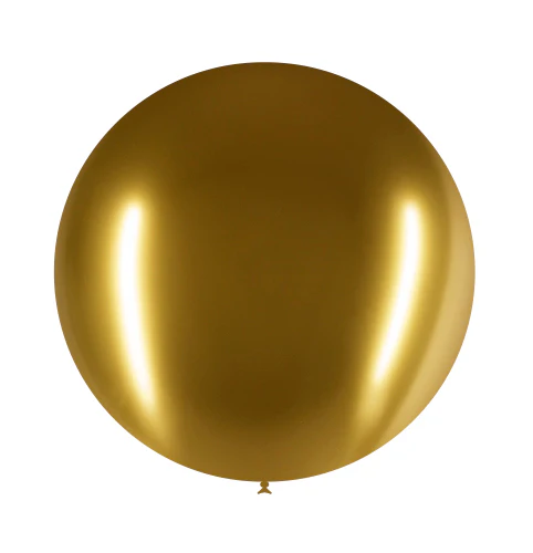 23'' Balloonia Latex Balloons Professional Line Brilliant Gold (5 Per Bag)