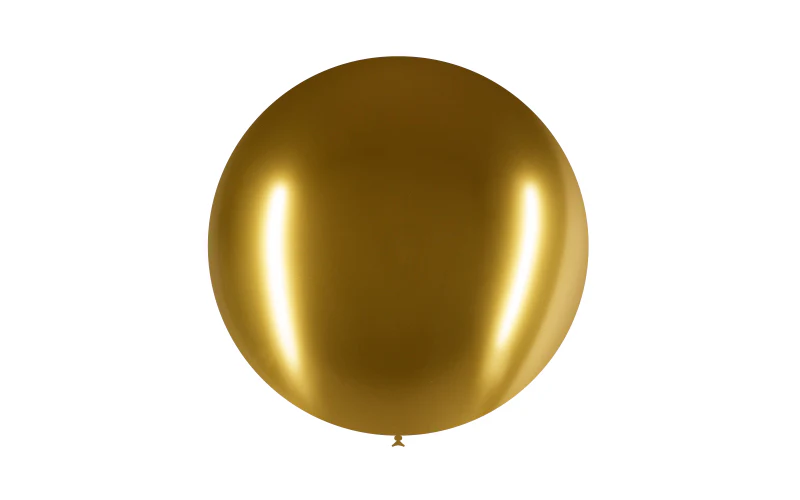 23'' Balloonia Latex Balloons Professional Line Brilliant Gold (5 Per Bag) - Image 3