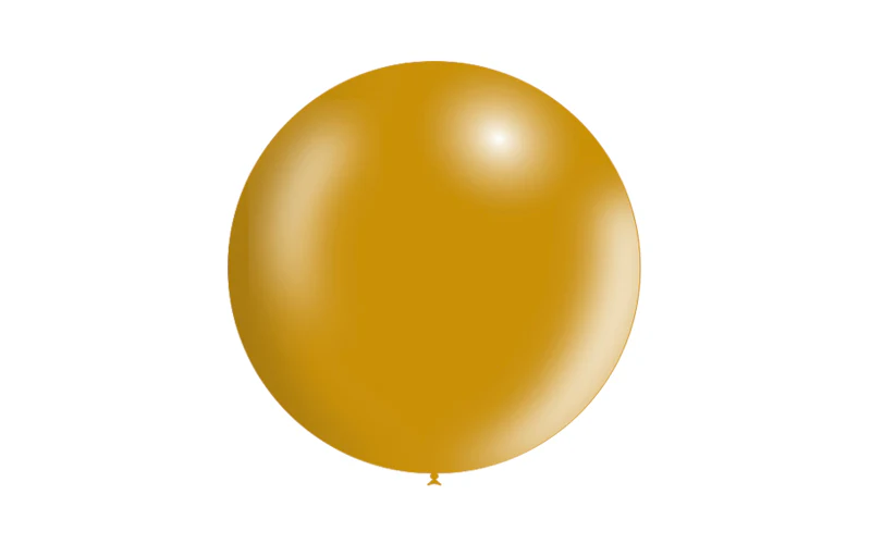 23'' Balloonia Latex Balloons Professional Line Metallic Gold (5 Per Bag) - Image 3