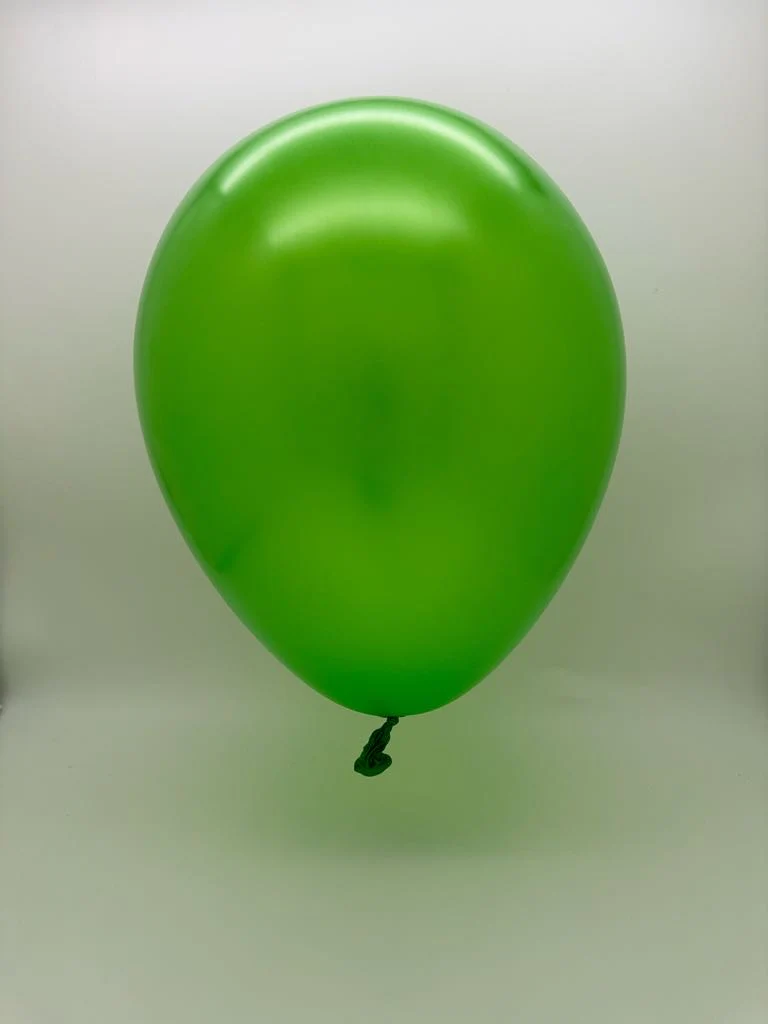 23'' Balloonia Latex Balloons Professional Line Metallic Green (5 Per Bag) - Image 2