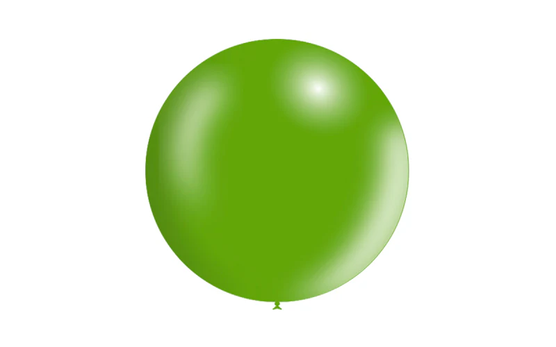 23'' Balloonia Latex Balloons Professional Line Metallic Green (5 Per Bag) - Image 3