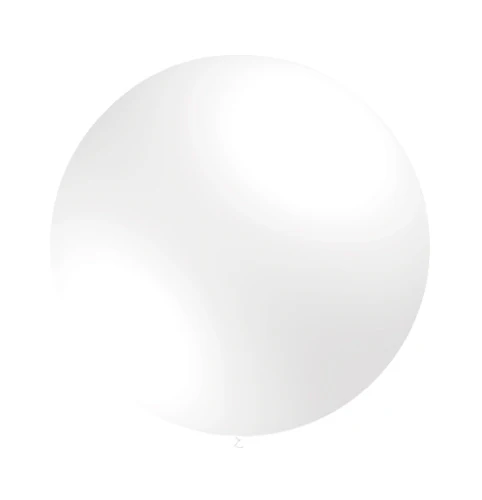 23'' Balloonia Latex Balloons Professional Line Metallic White (5 Per Bag)