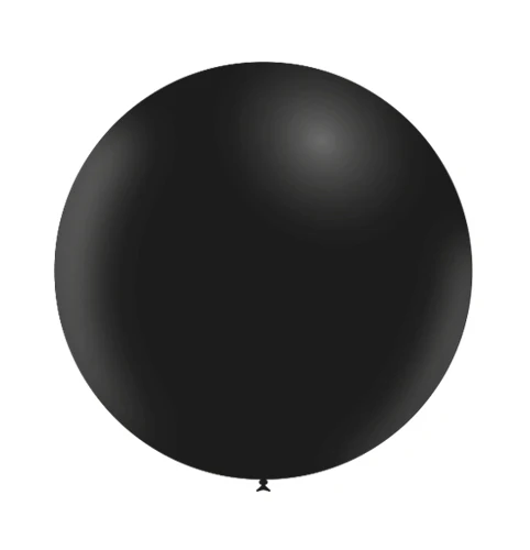 23'' Balloonia Latex Balloons Professional Line Standard Black (5 Per Bag)