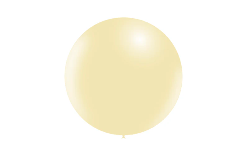 23'' Balloonia Latex Balloons Professional Line Standard Ivory (5 Per Bag) - Image 3