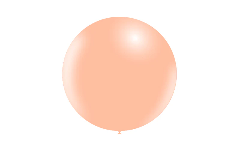 23'' Balloonia Latex Balloons Professional Line Standard Peach (5 Per Bag) - Image 2