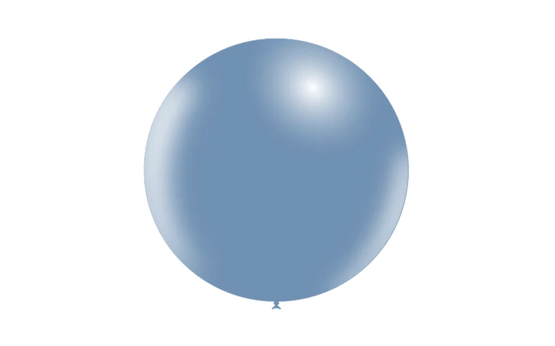 23'' Balloonia Latex Balloons Professional Line Vintage Vintage Blue (5 Per Bag) - Image 3