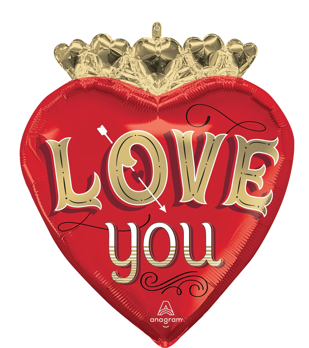 23" Jumbo Just My Type Love Heart Foil Balloon