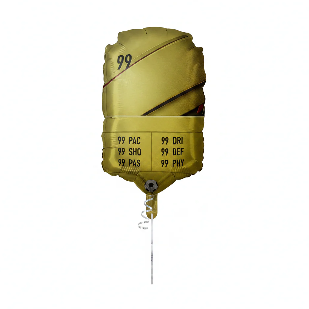 23″ Personalisable Soccer/Football Card Foil Balloon - Image 3